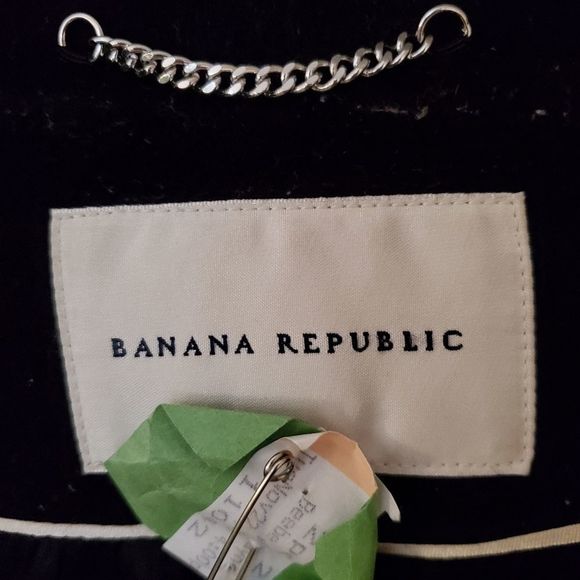 Banana Republic Black Wool Coat - Picture 4 of 9